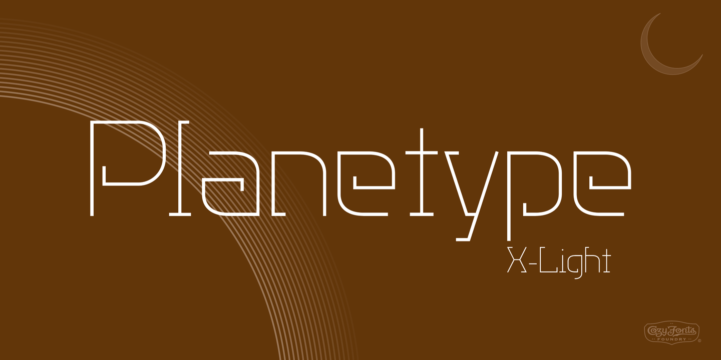 Przykładowa czcionka Planetype #9